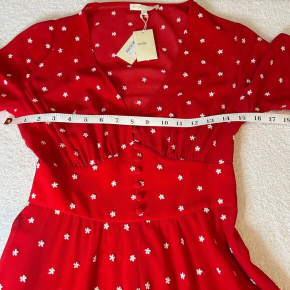 Maje Raola floral-embroidered dress /SIZE 36 (U.S. Small) - Picture 12 of 14